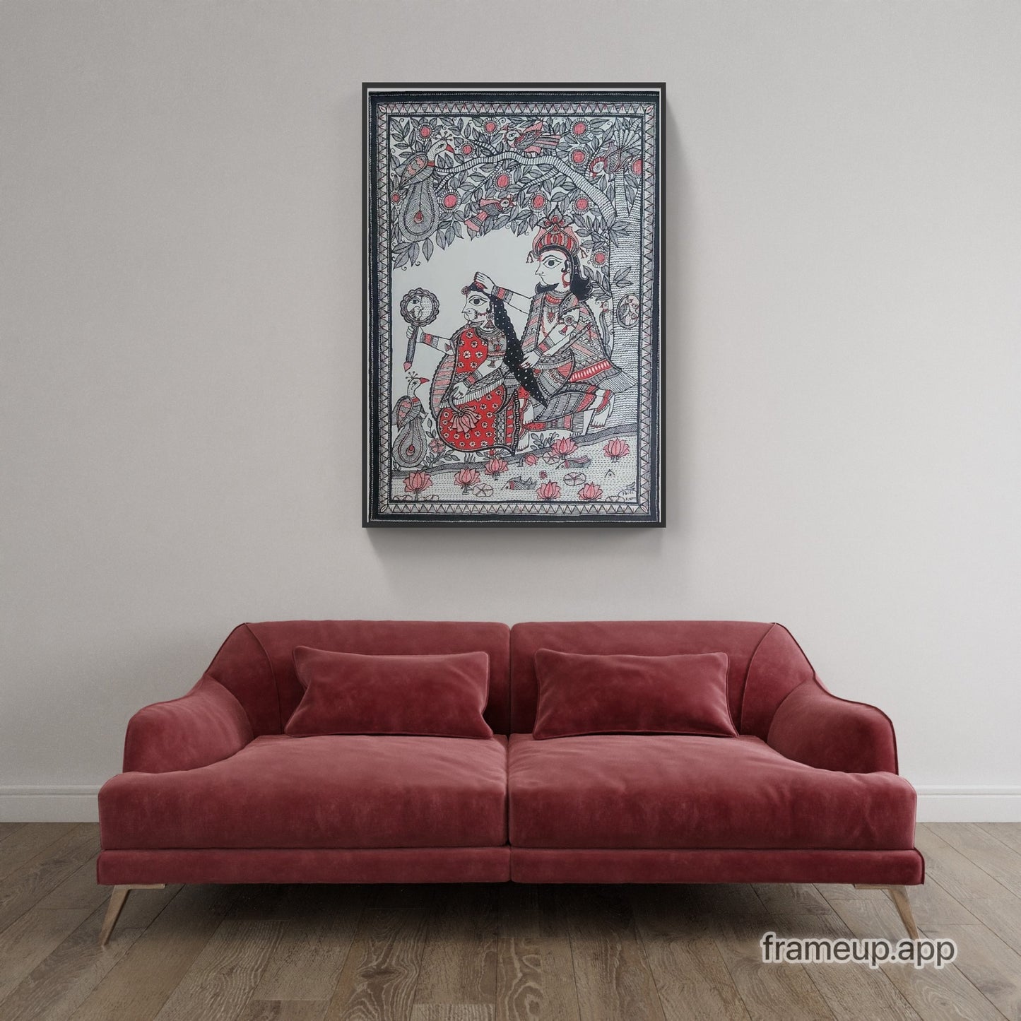 Madhubani - Radha Krishna