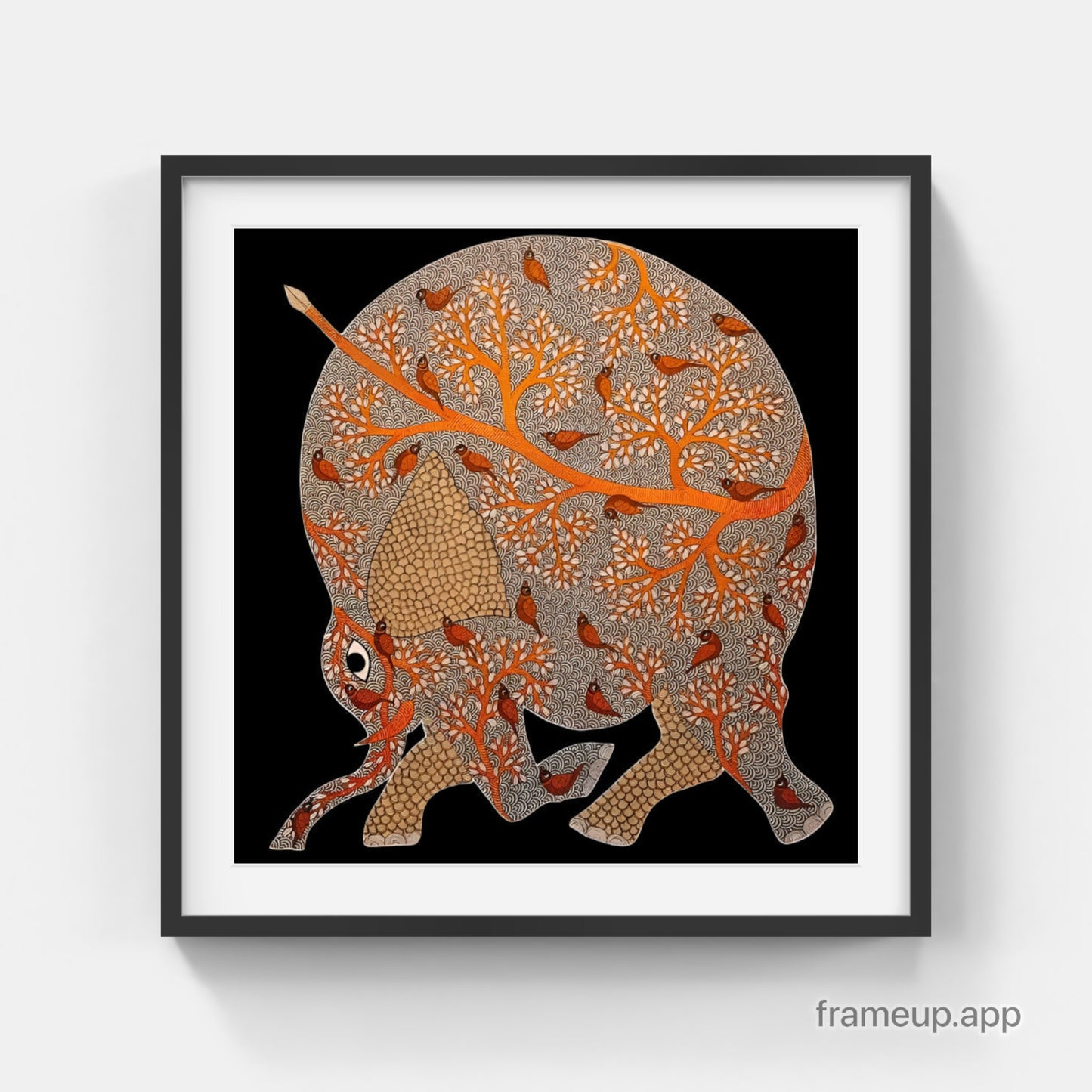 Gond - Birds on Elephant