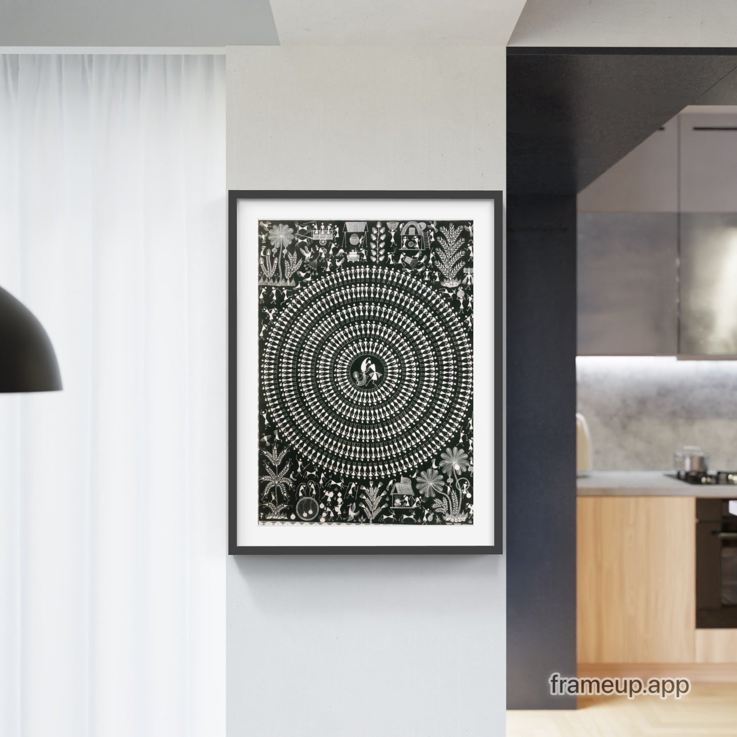 Warli - Circle of life (Black)