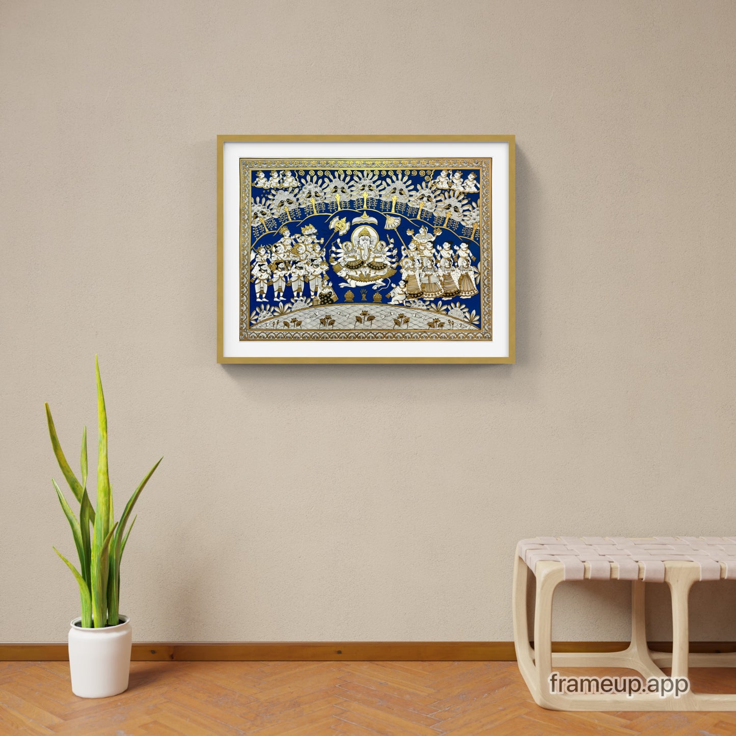 Phad - Lord of good luck - Shree Ganesh Vandana (Blue)