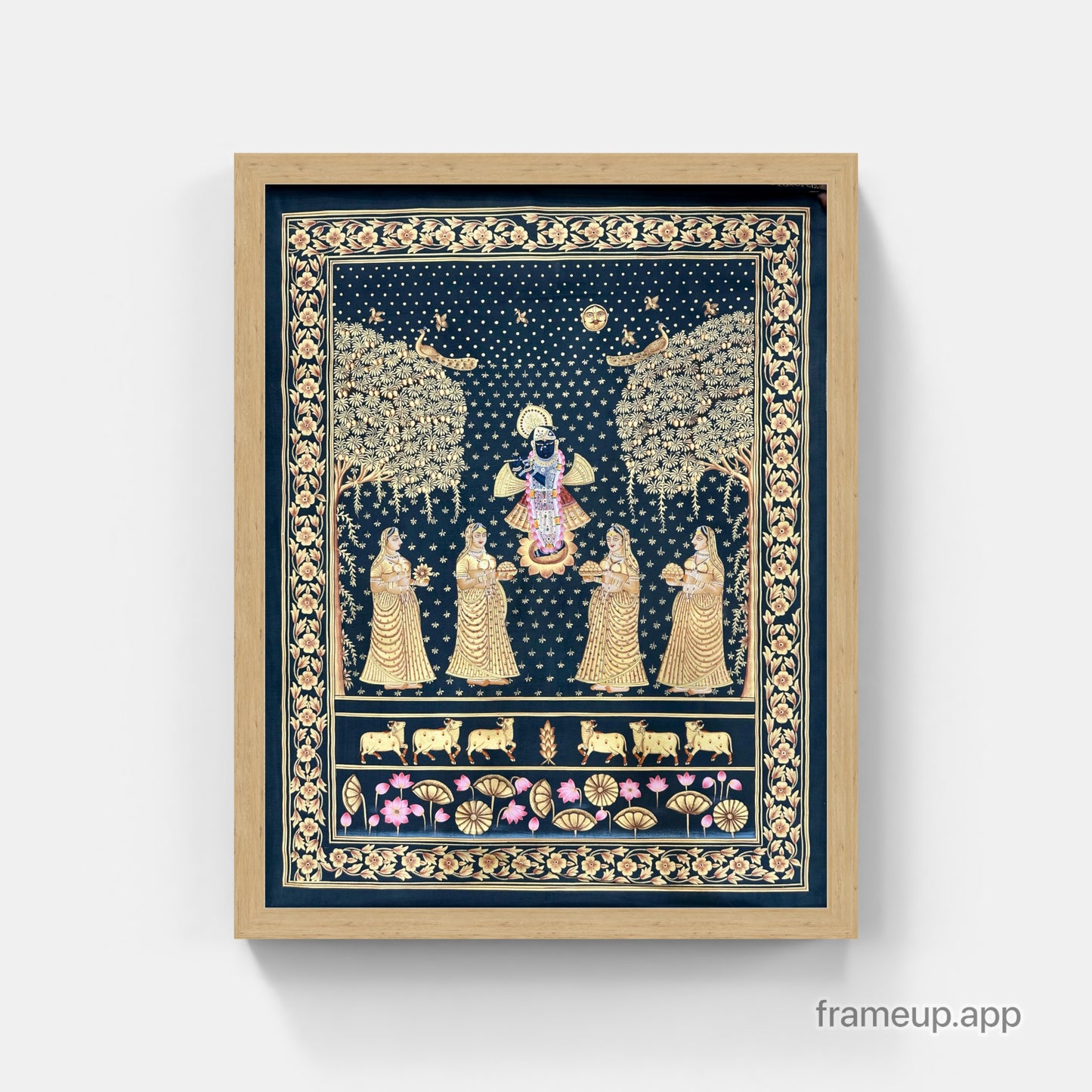 PIchwai - Divine Krishna Under the Moonlight