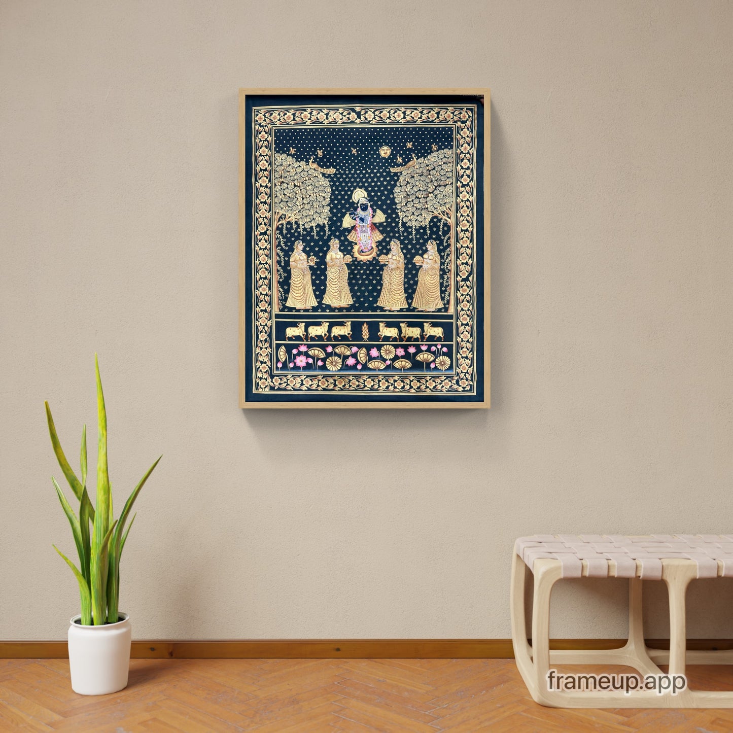 PIchwai - Divine Krishna Under the Moonlight
