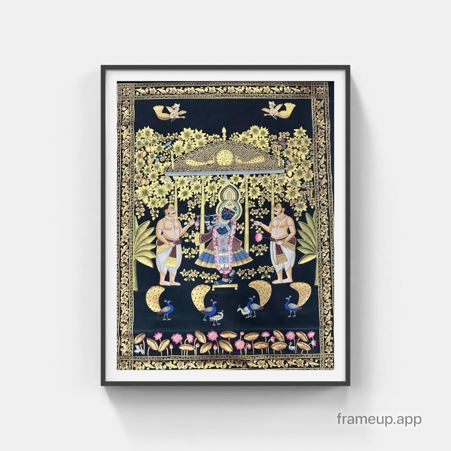 Pichwai - Krishna and the dancing peacocks