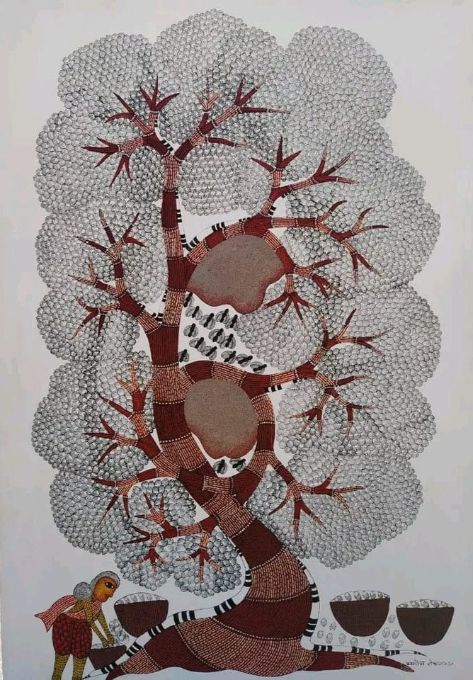 Gond - Farmer and the tree of life