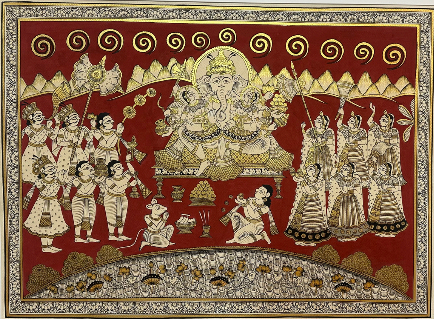 Phad - Lord of good luck - Shree Ganesh Vandana (Red)
