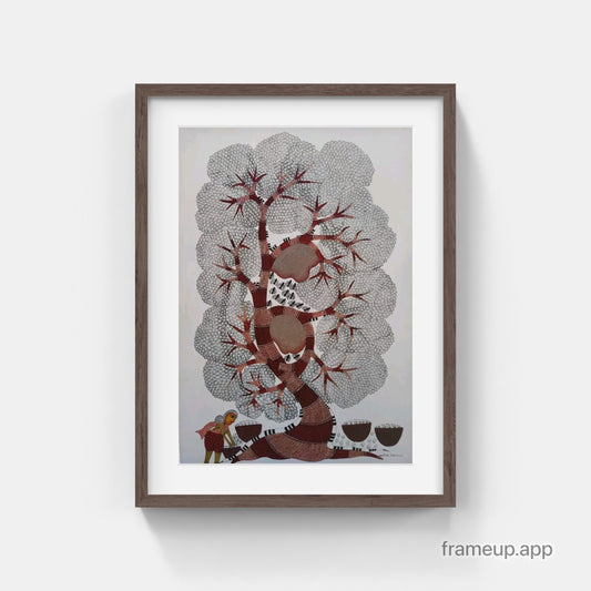 Gond - Farmer and the tree of life
