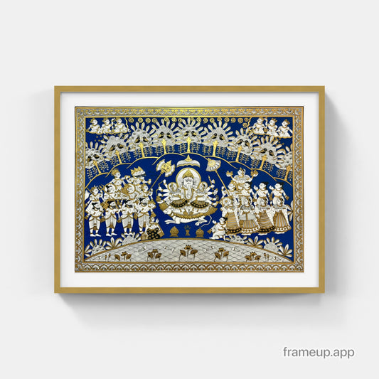 Phad - Lord of good luck - Shree Ganesh Vandana (Blue)