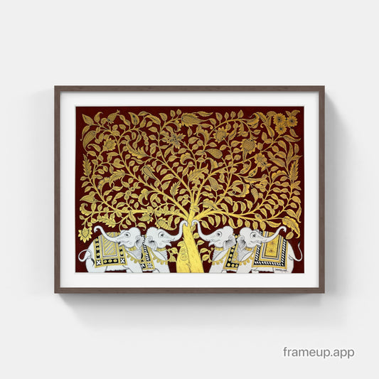 Phad - Tree of life with Elephants
