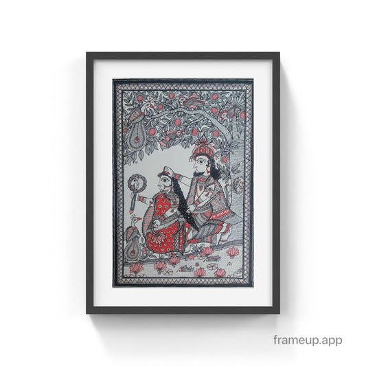 Madhubani - Radha Krishna