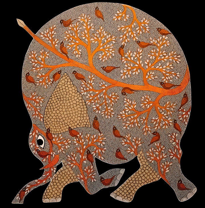 Gond - Birds on Elephant