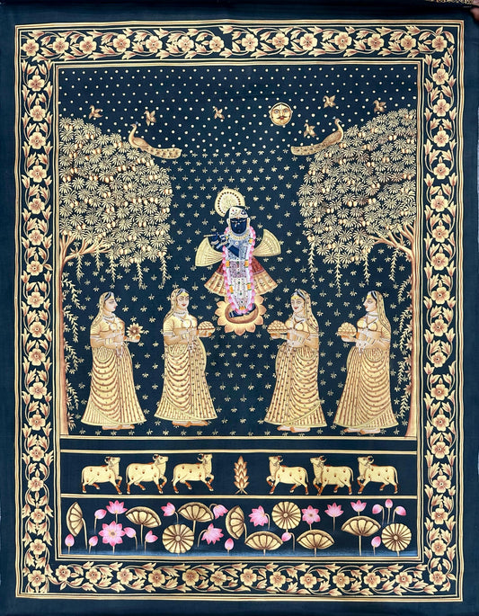 PIchwai - Divine Krishna Under the Moonlight