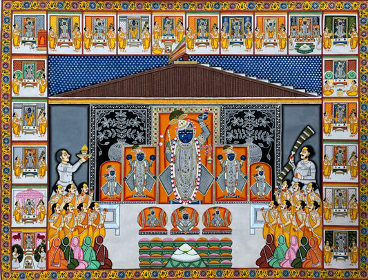 Pichwai - Krishna Divine Gathering